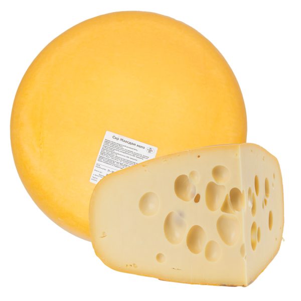 Maasdam semi-hard cheese, wheel, Friesland Campina, 13 kg
