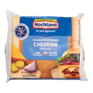 Hochland Cheddar processed cream cheese in slices 130g