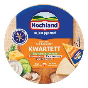 Processed cream cheese in triangles Kwartett, Hochland 180g