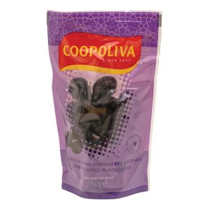 Маслини чорні Coopoliva б/к без розсолу 75гр