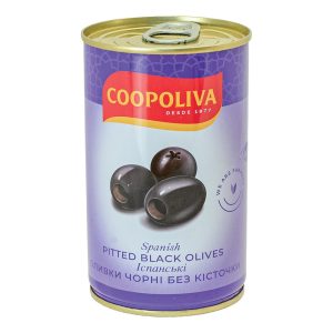 Оливки чорні Coopoliva б/к 370гр