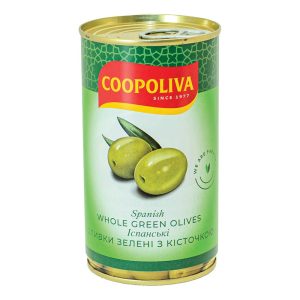 Оливки зелені Coopoliva з/к 370гр