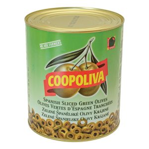 Оливки зелені Coopoliva порізані, 3кг, ж/б